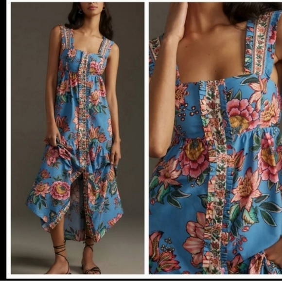 Farm Rio Button Front Maxidress - Picture 1 of 5